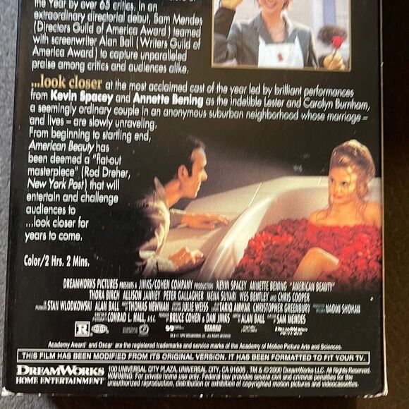 American Beauty (VHS, 1999) Kevin Spacey, Annette Bening - Picture 5 of 7